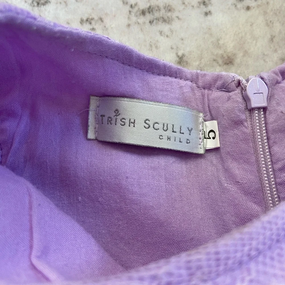 Trish Scully Clara Dress Lavender Purple Short Sleeve Lace and Tulle Skirt Sz 5 - Picture 7 of 15